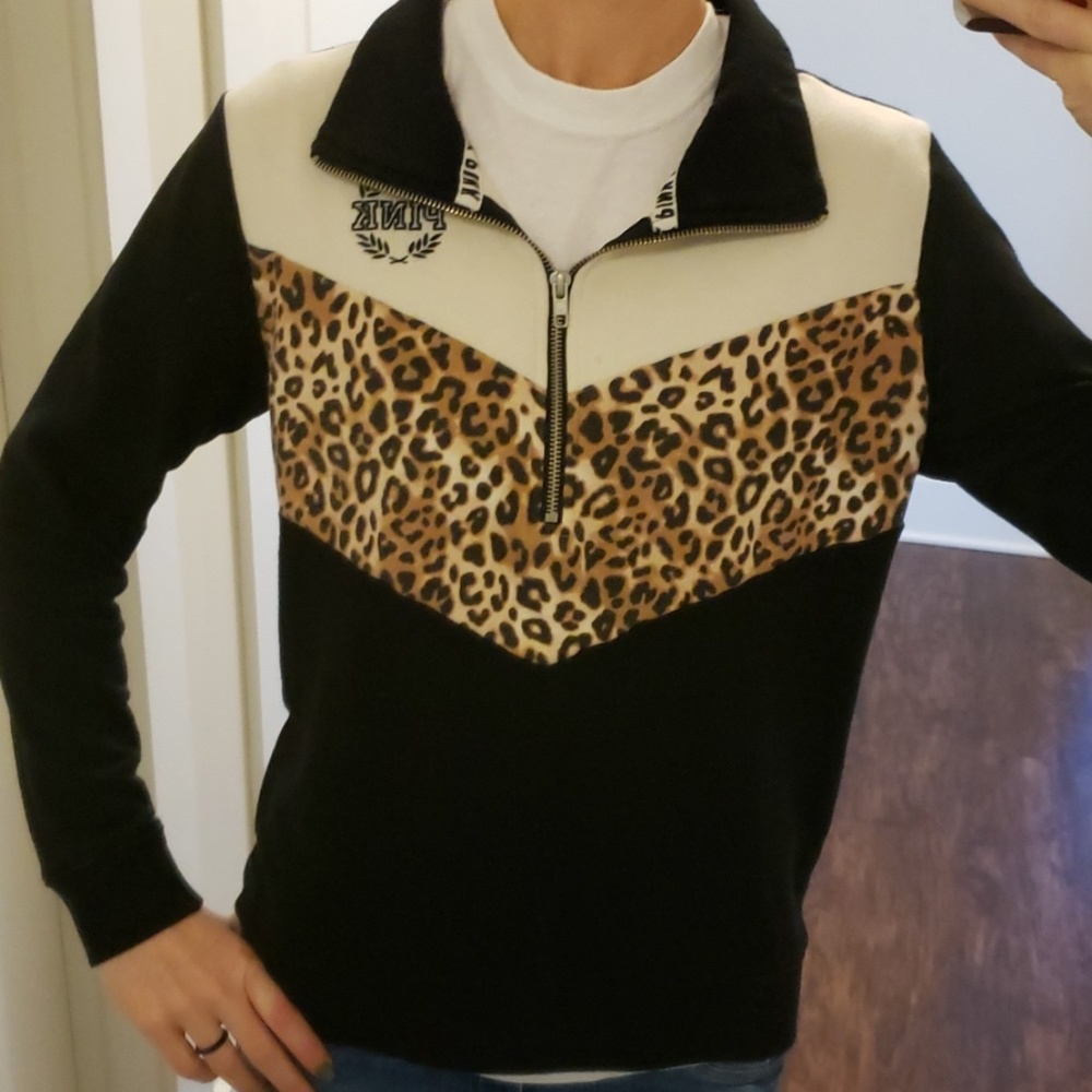 PINK half zip pullover